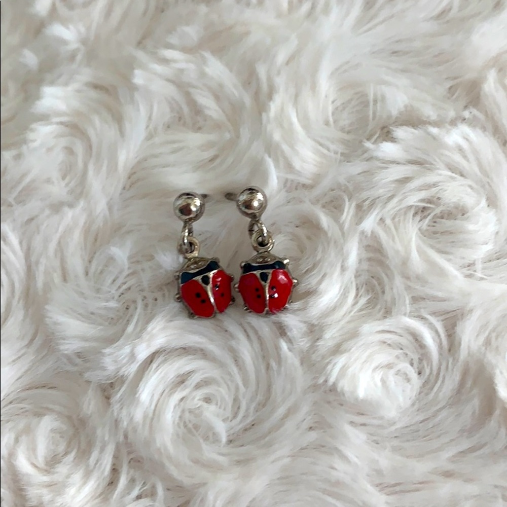 vintage urban outfitters ladybug earrings